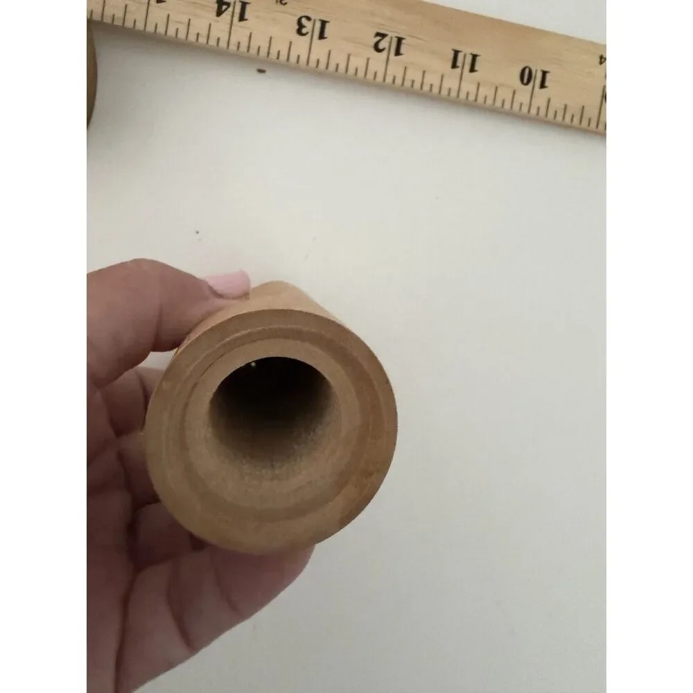 MCM hand crafted wood salt and pepper shakers